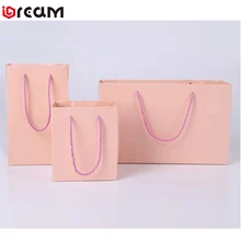 Изготовленный на заказ Роскошный розовый цвет ламинации клиента бумажный пакет с логотипом