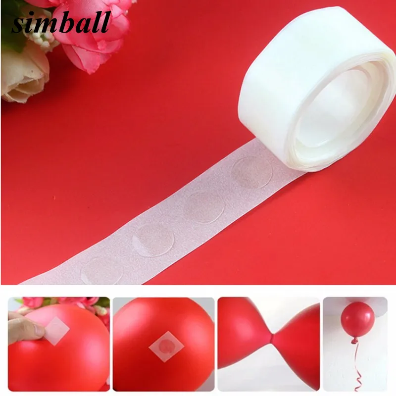 

100pcs Ballon Glue Double-Sided Multi Use Fix Gum Air Balls Removable Birthday Wedding Accessories Foil Balloons Party Supplies