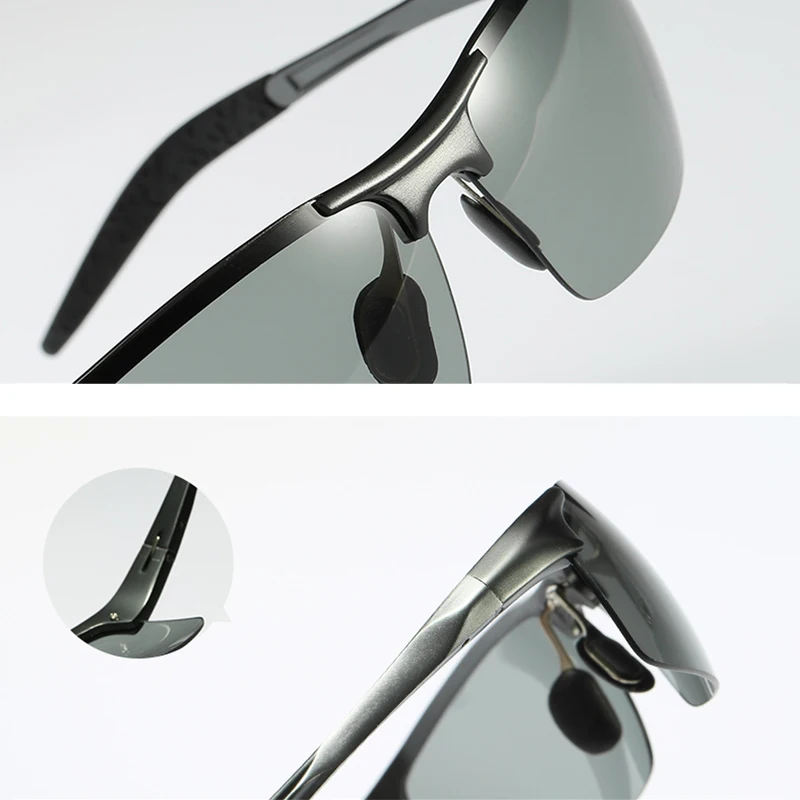 VCKA фотохромные солнцезащитные очки мужские Поляризованные обесцвечивающиеся очки мужские антибликовые брендовые модные очки из алюминиево-магниевого сплава