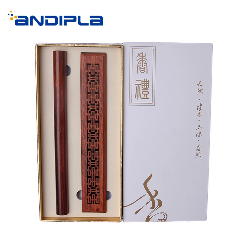 Gift Package Vintage Redwood Openwork Incense Burner with 3xing 10g
