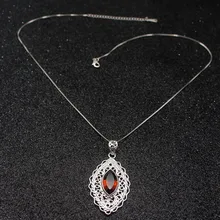 Великолепная Мода медовый Topaz925 стерлингового серебра амулеты женщин кулон цепи ожерелье 20 дюймов