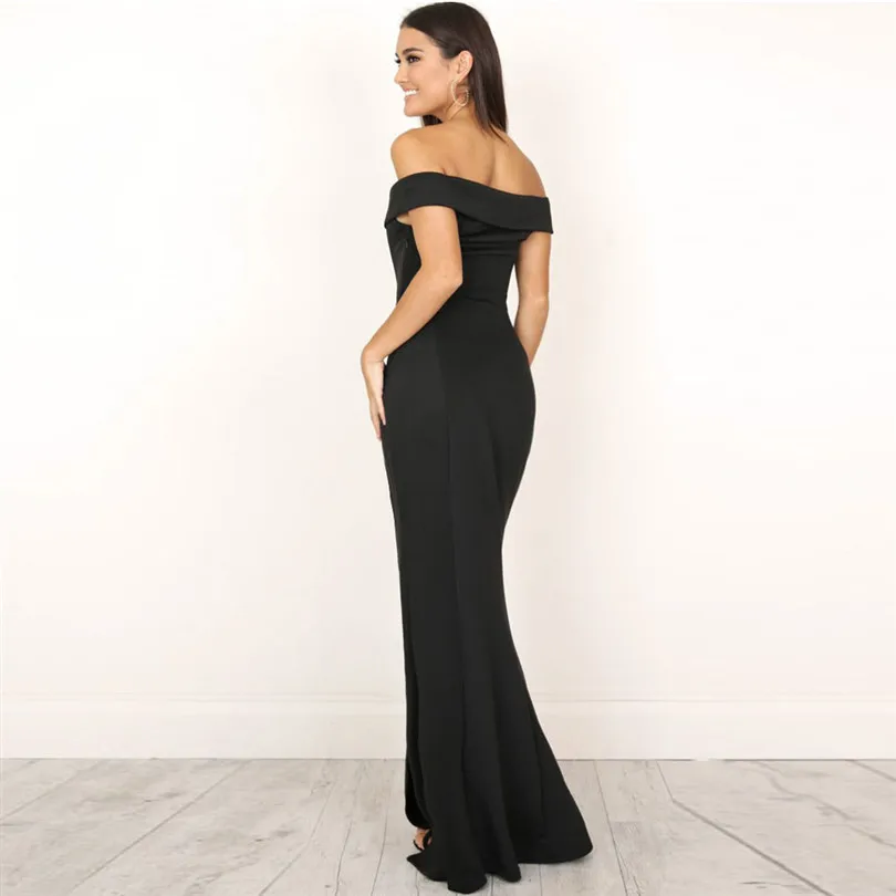 Women Dress New Brand Fashion Elegant Ladies Long Sleeveless Sequins Glittery Sexy Split The Fork Lrregular Dress #4M11 (11)