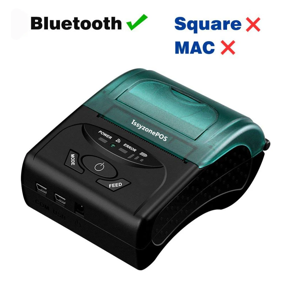 

ISSYZONEPOS Bluetooth POS Cashier Receipt Printer Portable Mobile Mini 58mm Compatiable Loyverse ESC/POS/STAR Command FREE SDK