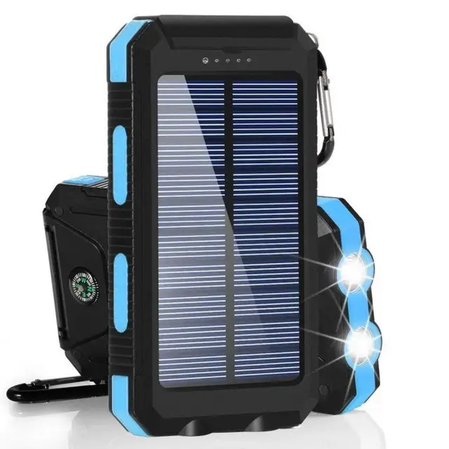 Solar Power Bank 30000mAh For Xiaomi External Battery Charger Mobile Phone Charging Flashlight Waterproof portable PowerBank 2