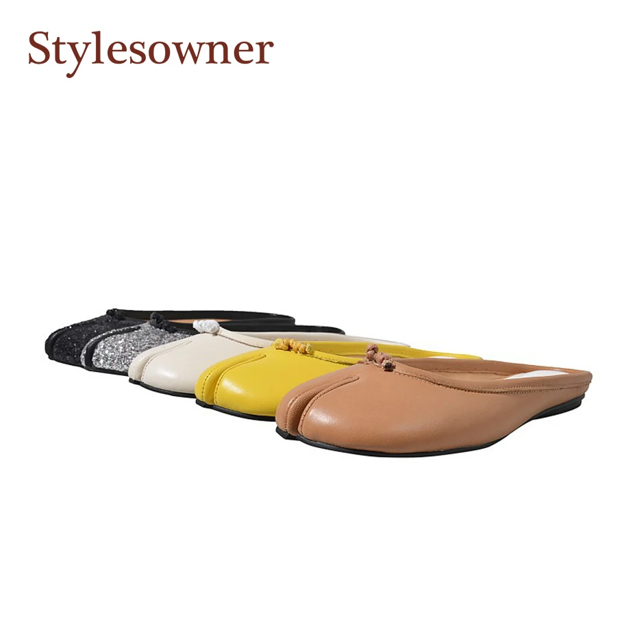 Stylesowner/Женская обувь; раздельные женские тапочки; лоферы; Лидер продаж; модная обувь без застежки; женская обувь для отдыха на плоской подошве