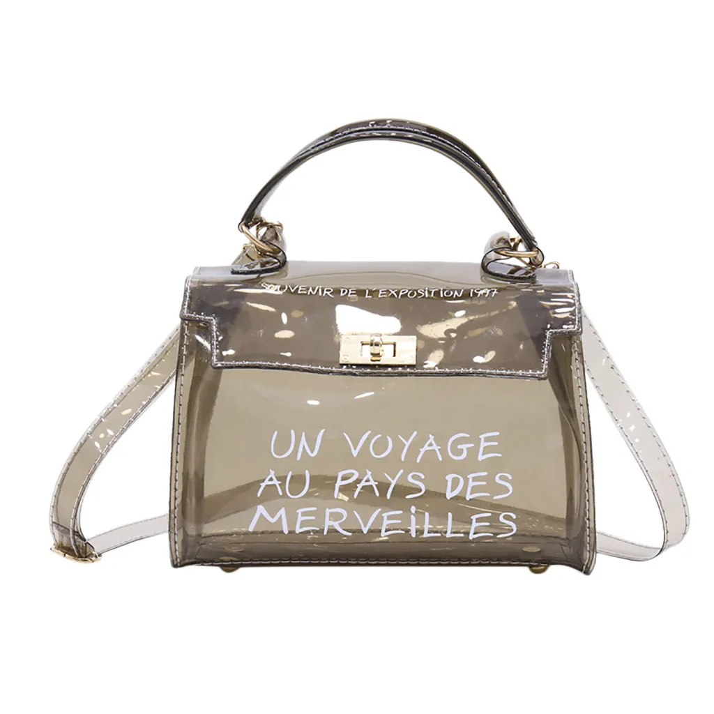 

MOLAVE Handbags solid bags for Women 2019 new Fashion Transparent Shoulder handbag Jelly Messenger Bag Solid Color packages9508