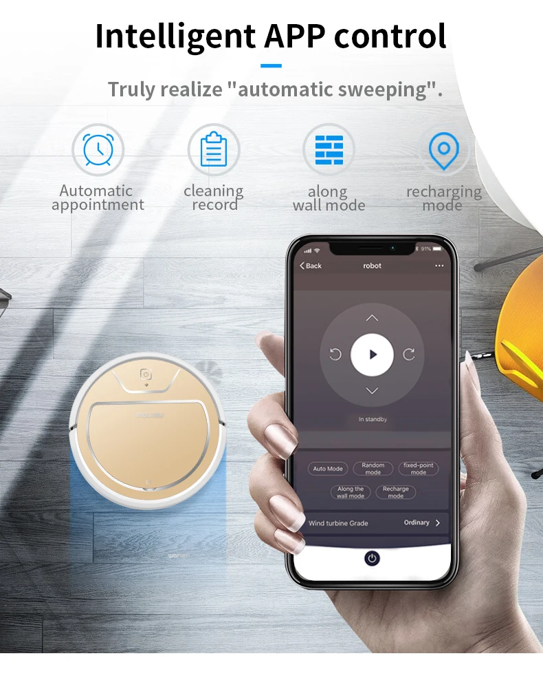 Molisu MI робот пылесос для дома автоматический подметание пыли стерилизовать Смарт планируемый мобильное приложение дистанционное управление