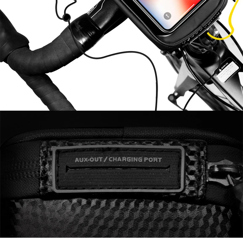 Сумка на руль для велосипеда для дикого человека, посылка для мобильного телефона с сенсорным экраном, для дождя, для горного велосипеда, для шоссейного велосипеда, сумка на переднюю трубу, Велосипедное оборудование