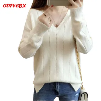 

Brand sweater female 2020 spring new fashion wild V-neck sweater solid color loose thin section bottoming shirt coat women tide