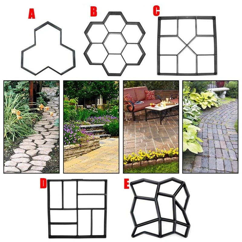 Garden Buildings Paving Pavement Mold Patio Concrete Stone Path Walk Maker Reusable Mould Molds huismerk kopen in de aanbieding Garden Buildings Paving Pavement Mold Patio Concrete Stone Path Walk Maker Reusable Mould Molds huismerk kopen in de aanbieding