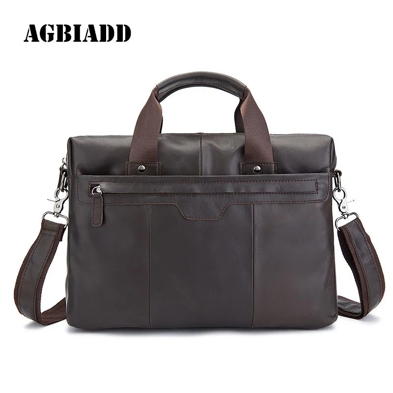 Men's Bags Large Genuine Leather Messenger Briefcase for Documents Male