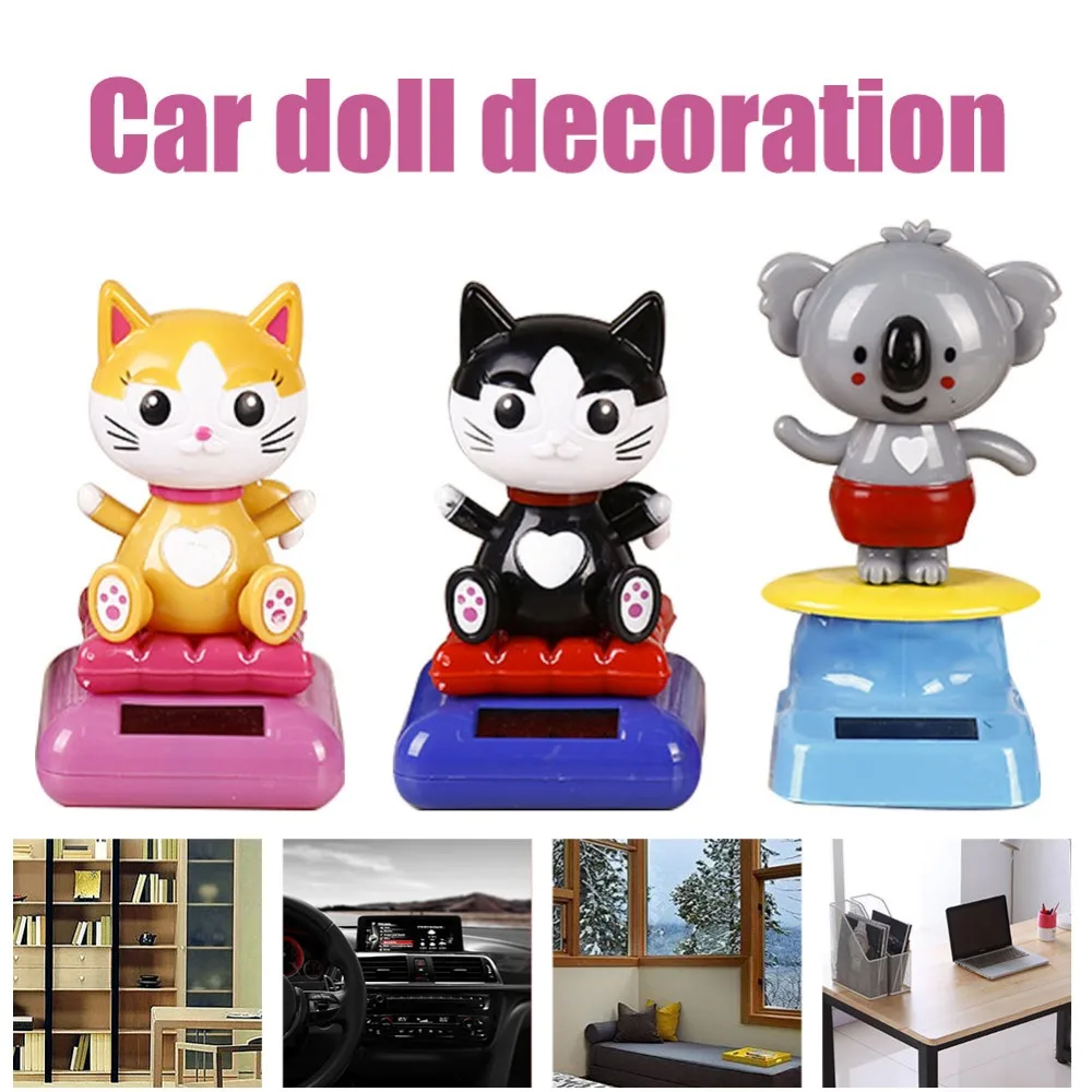 

Car Decoration Toy Solar Powered Dancing Animal Cat Koala Swing Animated Dancer Toy Gifts Creative Home Cartoon Children Toy