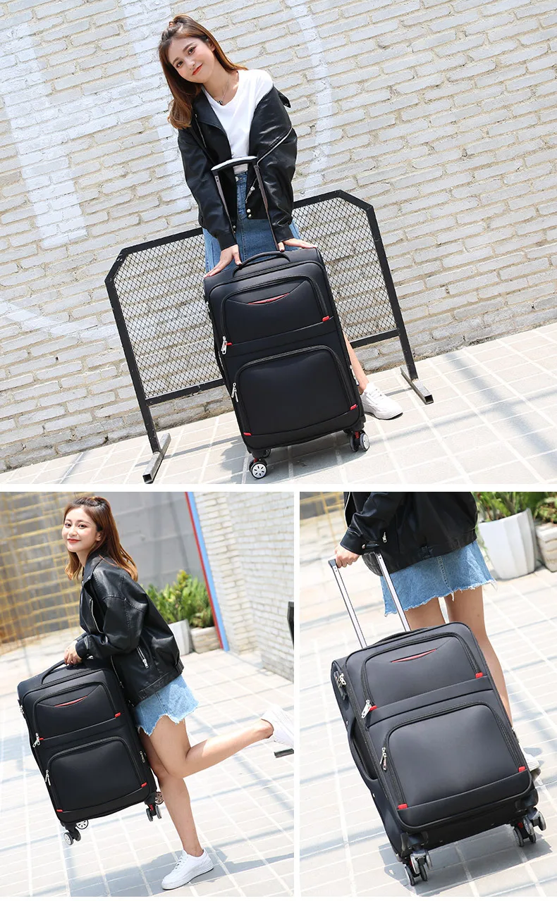 Дорожный чемодан с колесиками Rolling Чемодан Spinner дело тележки 20 дюймов интернат сумки для ноутбуков женщина носить на Чемодан дорожная сумка