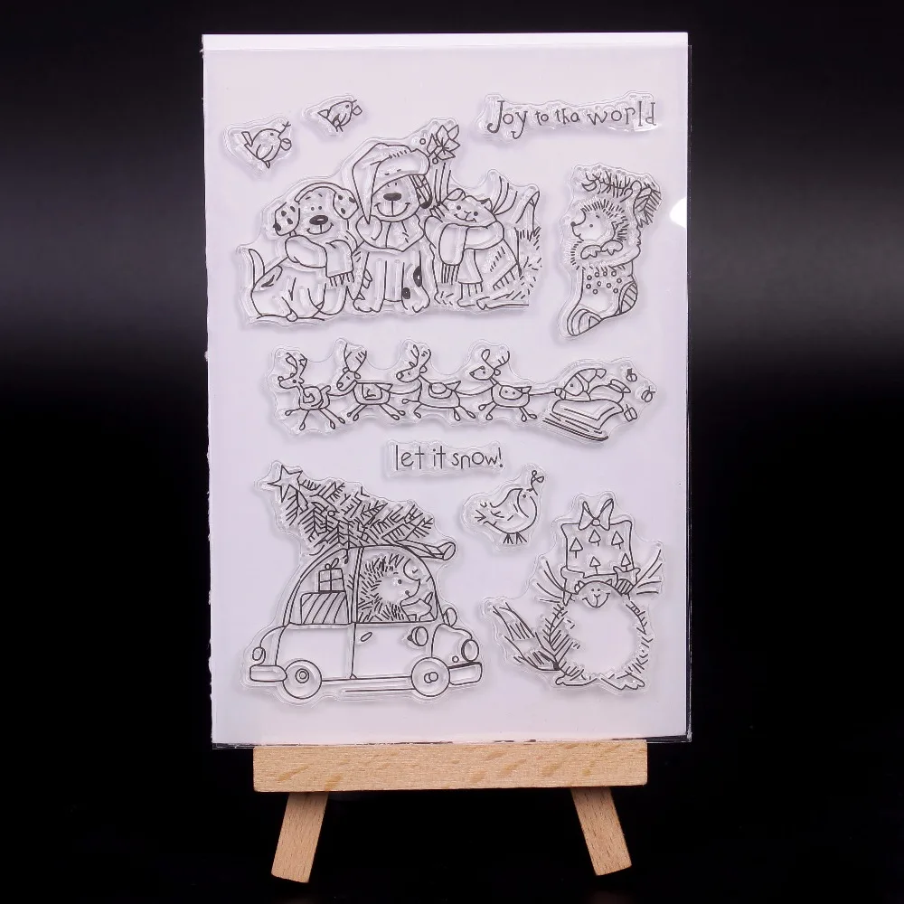 

Transparent Clear Silicone Stamps for DIY Scrapbooking Card Making diy photo Roller album Decorative Cartoon animal Text Stempel