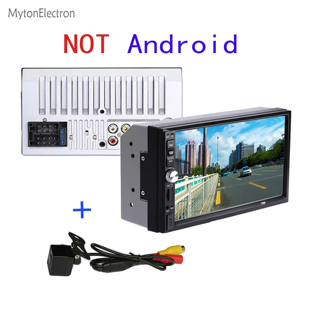 2 Din Android Радио Bluetooth gps навигация wifi стерео видео 7 дюймов 1024*600 Tap PC Настольный Универсальный Автомобильный мультимедийный плеер - Цвет: NOT Android and Cam