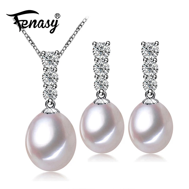 Женский комплект из колье и серёг с натуральным жемчугом|jewelry set online|jewelry ring