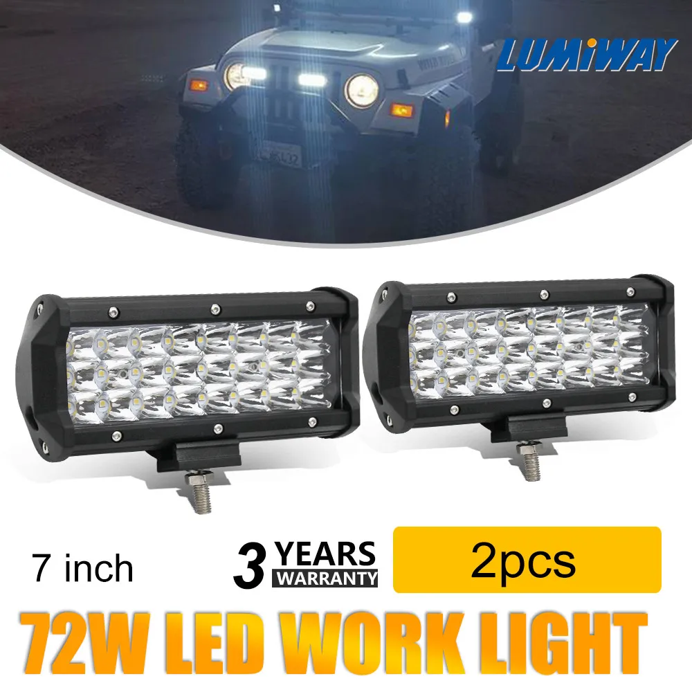 

CO LIGHT 7" 72W Led Work Light 12V 24V 4" 36W Spot Led Beams Offroad Led Bar for ATV Boat Uaz Truck Tractor Auto Driving Light