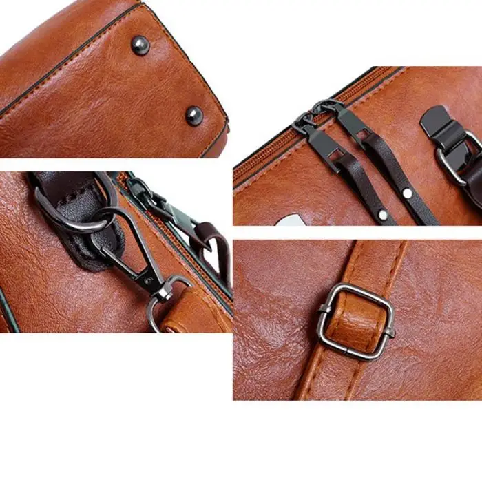 1 Set Women Lady Shoulder Crossbody Bag Handbag Wallet PU Leather Vintage for Travel MUG88