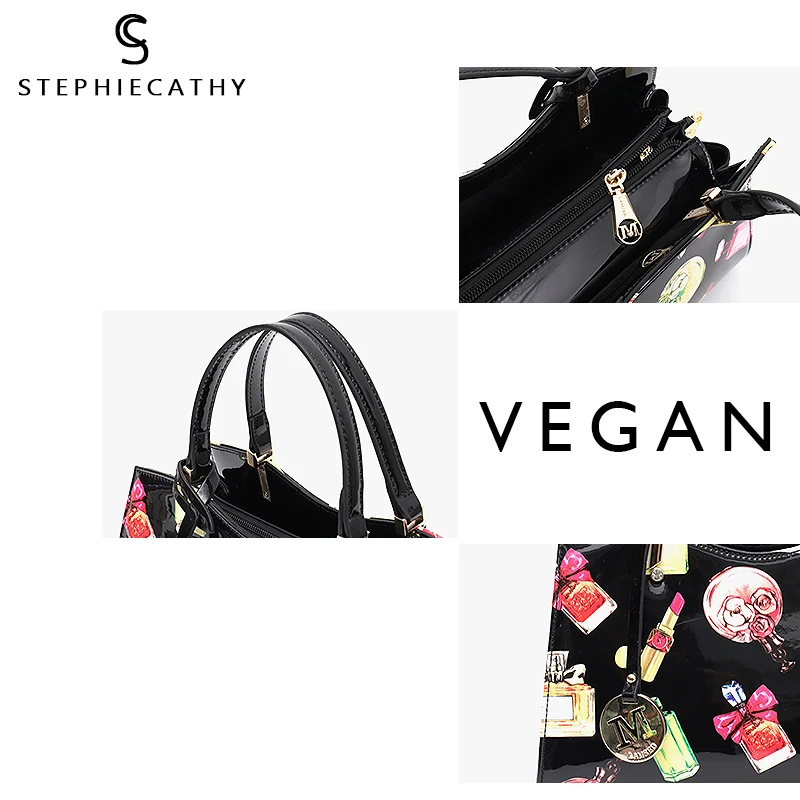 SC الأزياء النباتي براءات الاختراع والجلود النساء أعلى-حقائب بيد الإناث حقيبة يد فاخرة رسول حمل حالة حقيبة السيدات عبر الجسم أكياس