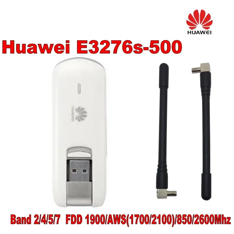 UNLOCKED Huawei E3276s 500 LTE 4G USB modem plus 2pcs antennain Modems