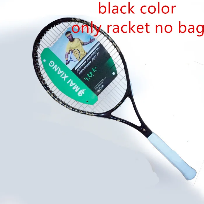 Высококачественные ракетки для тенниса из углеродного волокна. Теннисный захват размер 4 1/4 raquetas de tenis. Продукция бренда Mai Xiang - Цвет: black no bag