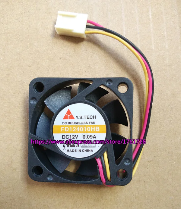 

Original Y.S.TECH 4010 4cm fan FD124010HB 12V 0.09A dual ball bearings 3wires ~