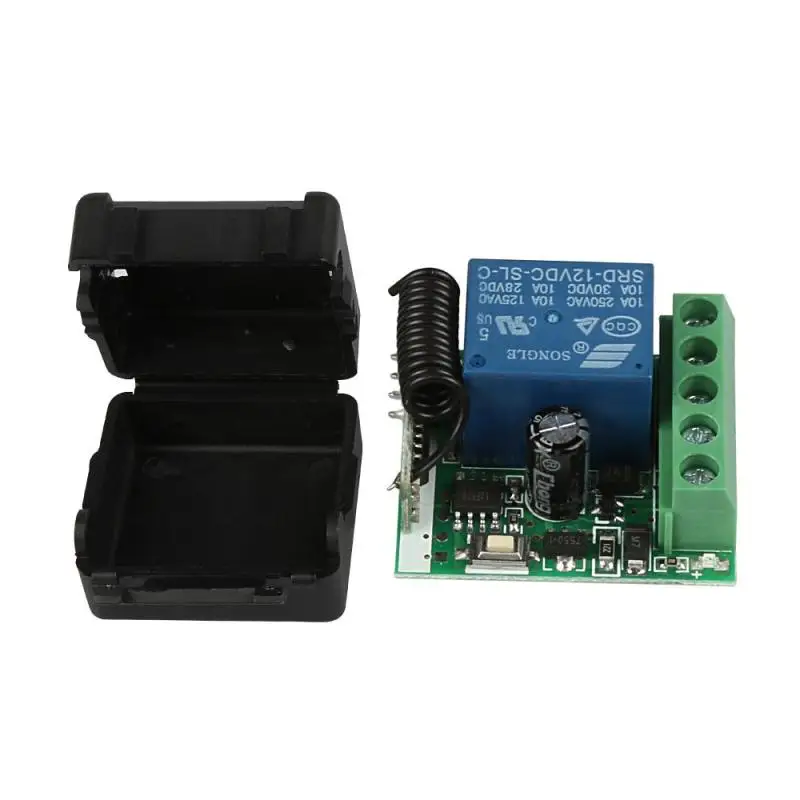 

DC 12V 1CH 433MHz Universal Wireless RF Remote Control Switch Relay Receiver 433 MHz Transmitter Learning Buttons DIY Module Z2