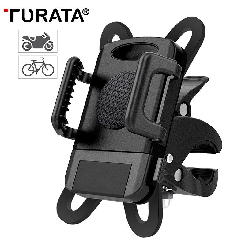 

TURATA Bicycle Phone Holder Universal Bicycle Motorcycle Mount 360 Rotatable Cradle Clamp Bike Mount Holder For iPhone X Samsung
