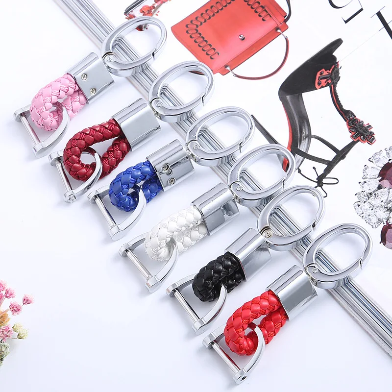 

Cute Metal Stainless Steel Car Key Ring for Chevrolet BMW Leather Keychain Key Ring Chain for HONDA KIA Citroen Dewtre