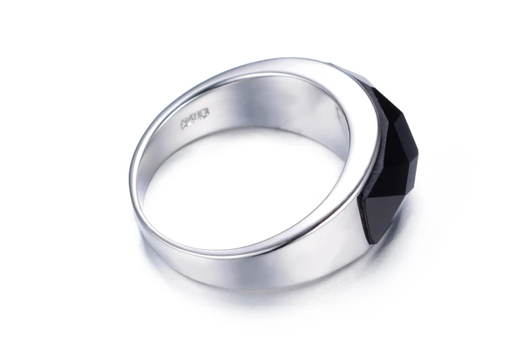 Новое поступление, высокое качество, черный камень, серебро 925 пробы, мужские кольца на палец, обручальное кольцо для мужчин, ювелирные изделия,, подарок