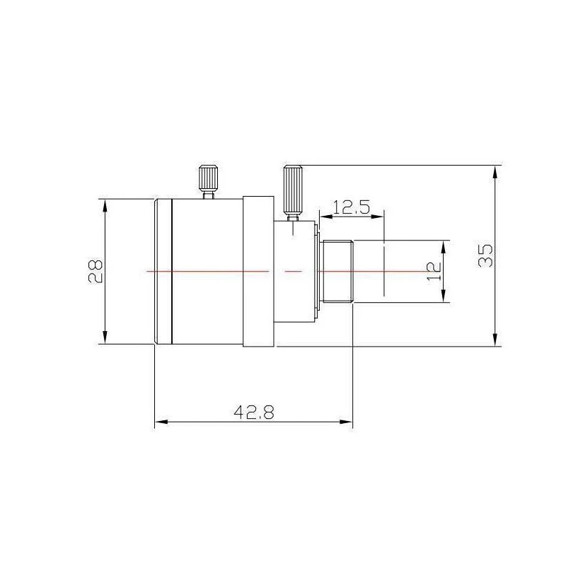 Manual varifocal zoom lens positioned upright