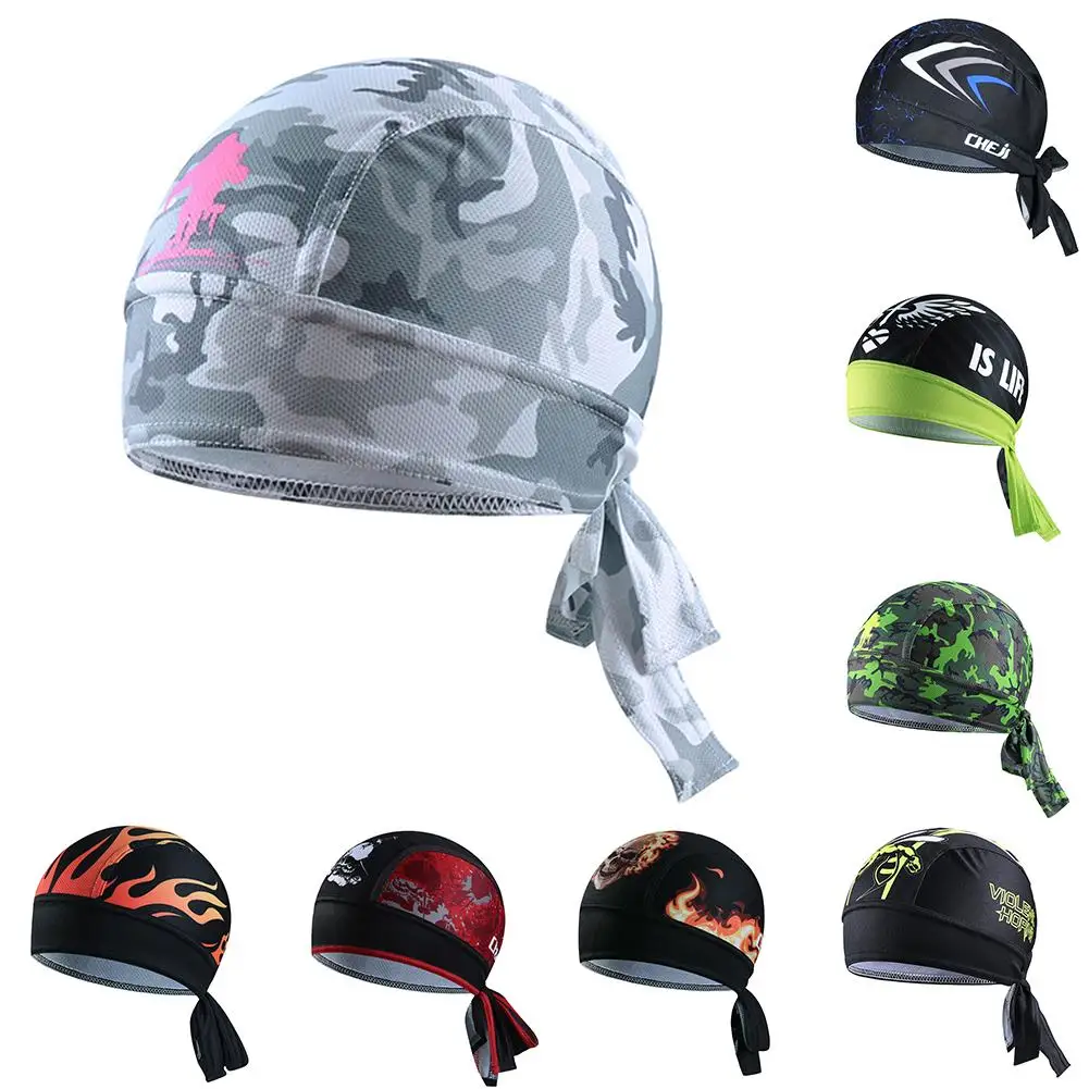 Summer Men Bike Cooling Hat Breathable Cycling Helmet Cap Head Scarfin