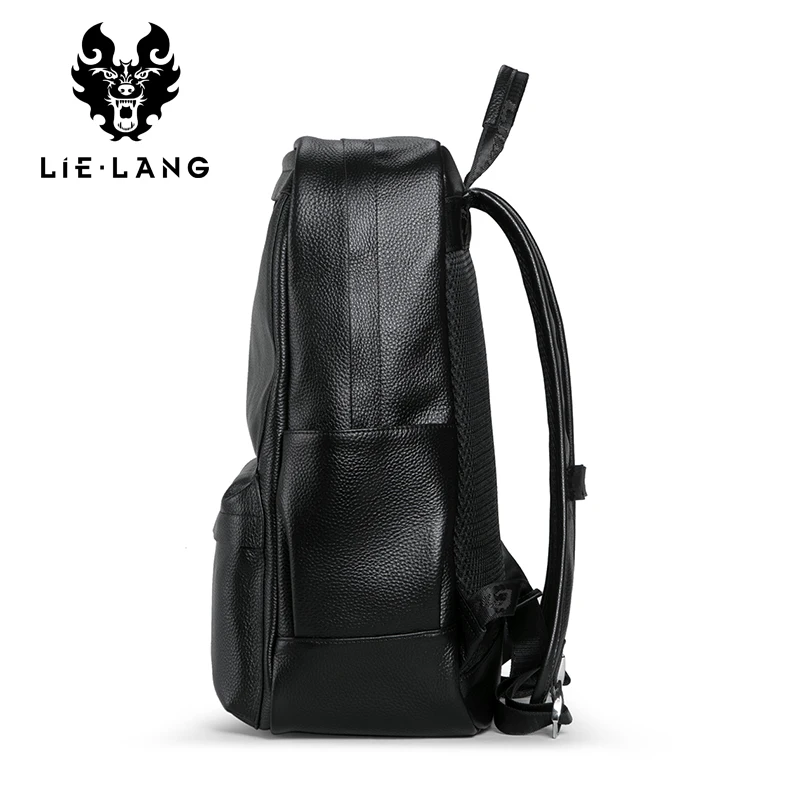  LIELANG Men's Genuine Cow Leather Backpack Laptop Male School Bag High Quality Men Daypacks Style C - 32860100313