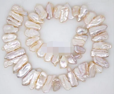 

FREE SHIPPING>>>@@ N712 1Strands 8mm-9*13-20mm natural pink baroque keshi biwa pearl stone loose beads 15" inches