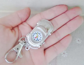 

10pcs Brand New Fashion Car Key Chain Ring Pocket Pendant Quartz Watch Y1458 Xmas Party Gift