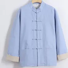 Хлопок и лен Тан костюмы боевых искусств кунг-фу одежда дзен монахи Wing chun Тай Чи куртка лежал медитации Топы корректирующие зеленый/синий /черный