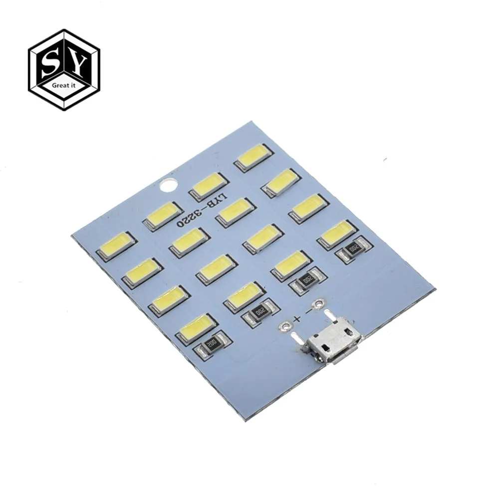 1 шт. высокое качество 5730 smd 5V 430mA~ 470mA белый Mirco Usb 5730 светодиодный светильник ing панель USB Мобильный светильник аварийный светильник Ночной светильник