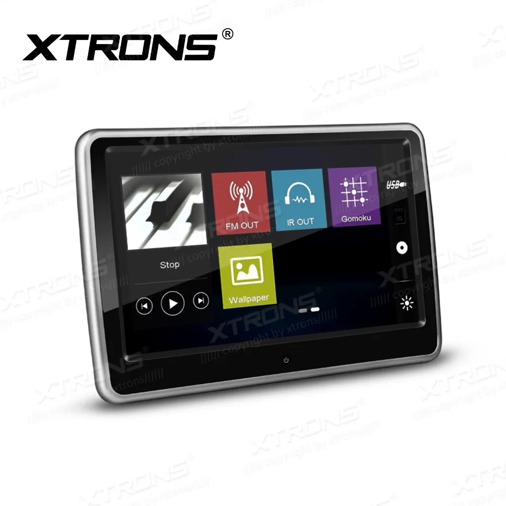 XTRONS 1 шт. монитор 10," HD цифровой TFT емкостный сенсорный экран 1080 P видео подголовник автомобиля dvd-плеер IR FM Динамик+ 1 IR наушники