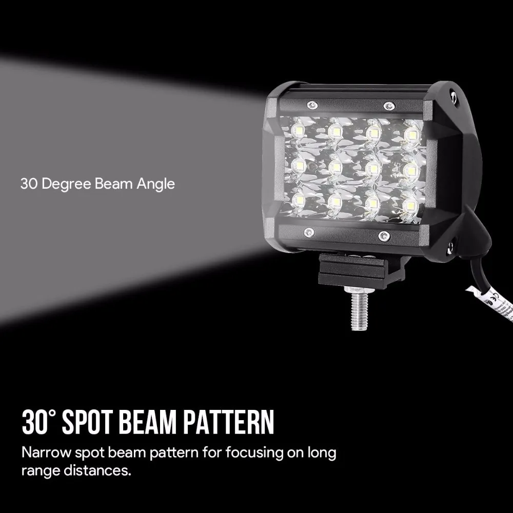 Marloo 2X4 дюйма 36 Вт Led Pods свет бар внедорожный трехрядный вождения Противотуманные фары для Jeep Rzr автомобильный Магнитный кронштейн грузовик для катера и пикапа мотоцикла