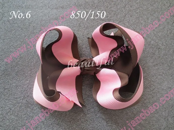 

free shipping 2017 Newest 35pcs 4.5" 2 tone hair bow clip girl hair accessories popular girl hair clips