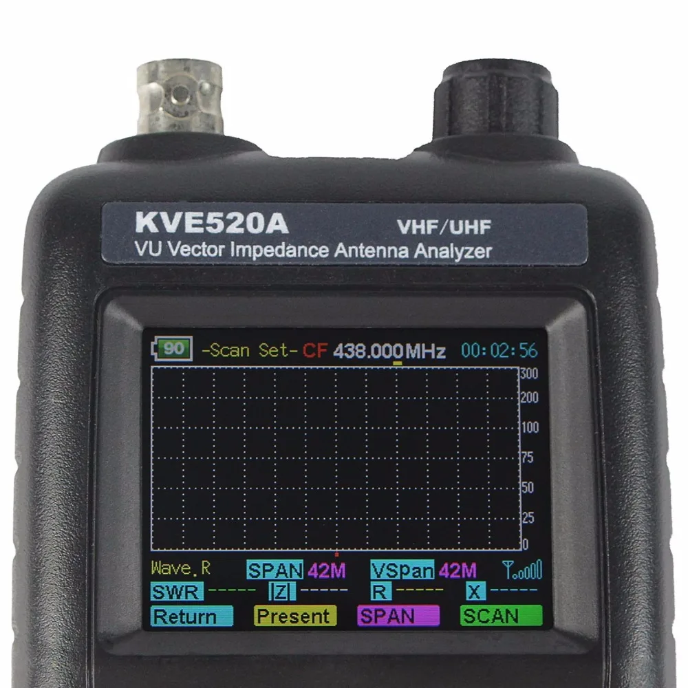 Цветная графическая антенна VHF/UHF анализатор векторного сопротивления KVE520A с 5