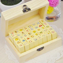 Необычные новые идеи подарка и практичный подарок на день рождения ретро дневник очаровательный деревянный штамп с 1 шт. inkpad 40 шт./кор