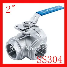 Новое поступление " CF8 SS304 нержавеющая сталь трехходовой шаровой клапан порт т/L порт BSP thread