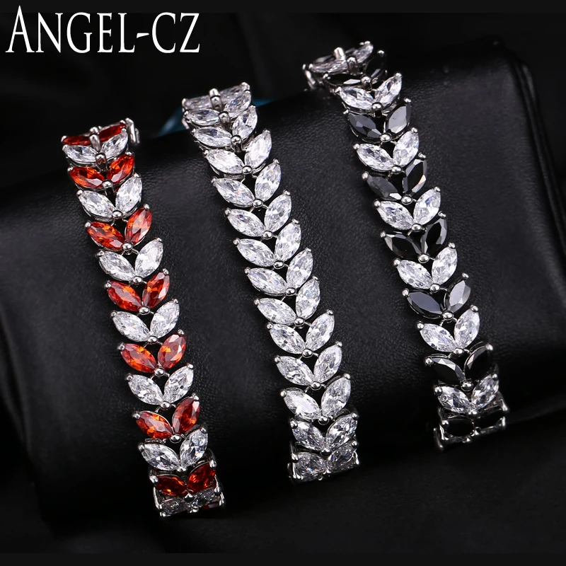 ANGELCZ 2020 новый дизайн женское платье ювелирные изделия лист кубического циркония