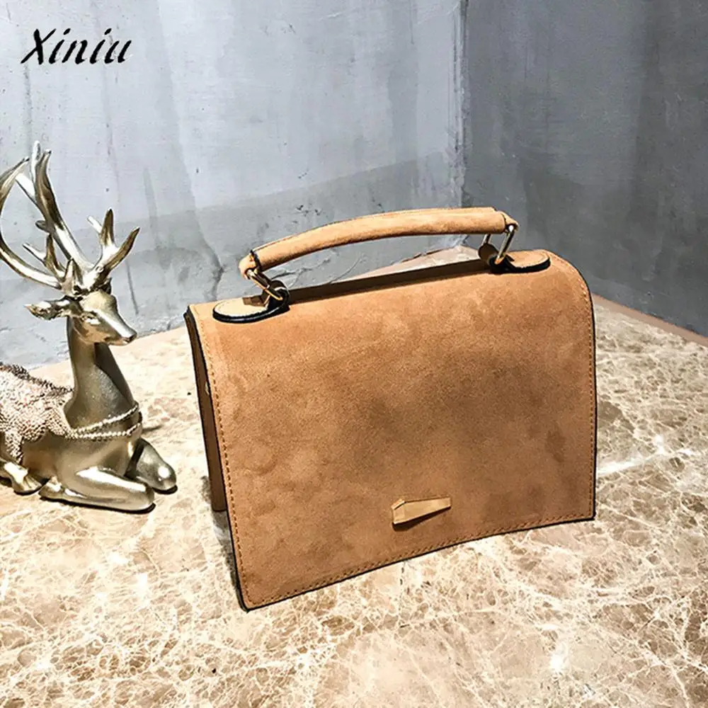 Xiniu бренд высокого качества роскошные сумки женские велюровые дизайнерские модные однотонные Наплечные лоток для курьерских сумок Сумочка hasp сумка