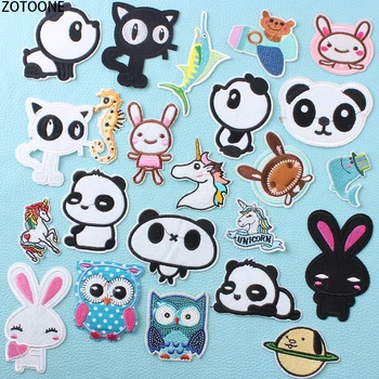

ZOTOONE Colorful Animal Unicorn Patches for Clothing Embroidery Patch for Clothes Garment Badges Applications Stickers Appliques
