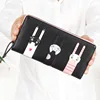 Funny Kitten Design Women Long Wallet PU Leather Cute Cartoon Cats Girls Zipper Purse Ladies ID Bank Card Holder Clutch Bag 5