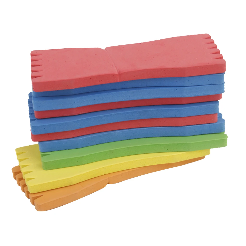 10 Pieces Foam Sponge Wrapped Wire Fishing Line Winding Board Fishing Line Plate Bobbin Spools