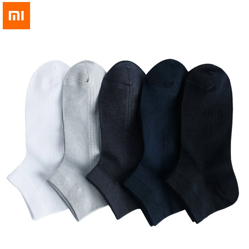 

5pairs xiaomi 365WEAR Spring and summer breathable antibacterial male socks soft comfrotable Silver ion antibacterial new