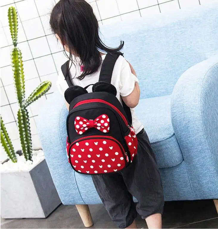 5 Sac D'école Mickey Cartables Pour Enfants Rouge